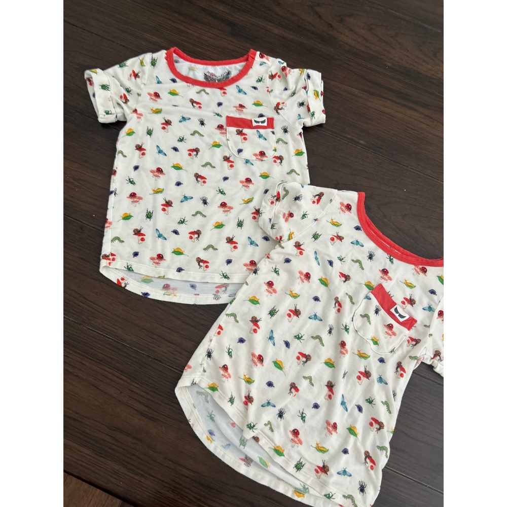 Free Birdee Bug boys Bamboo Viscose pocket T-Shirt Set 2 Pack Size 3T twins